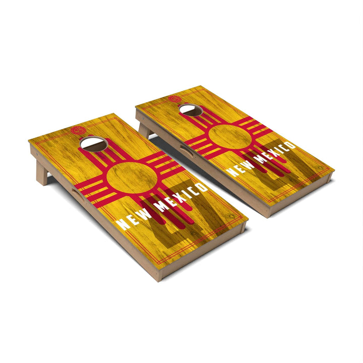 Slick Woody's Cornhole Co. Cornhole Board State Flag 2.0 New Mexico Cornhole Boards - Professional Signature