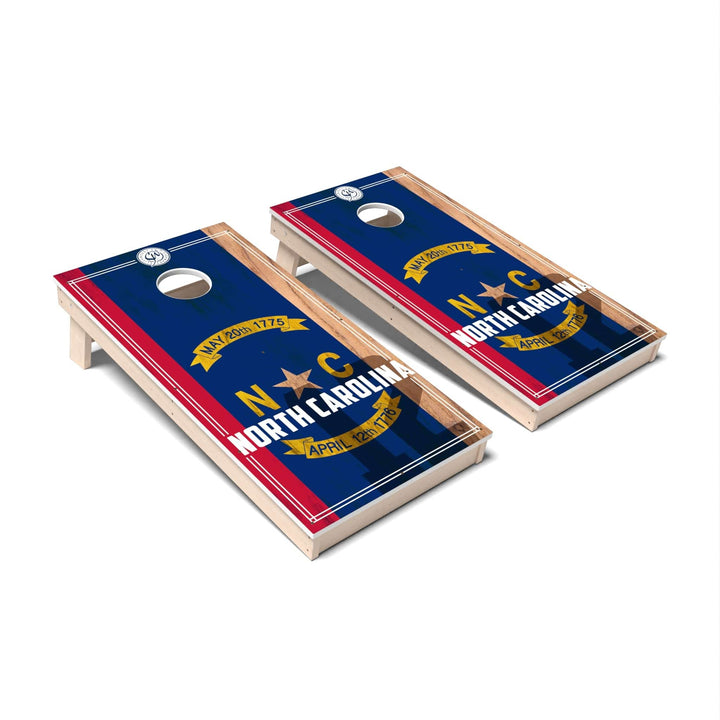 Slick Woody's Cornhole Co. Cornhole Board State Flag 2.0 North Carolina Cornhole Boards - All Weather