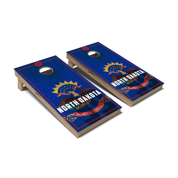 Slick Woody's Cornhole Co. Cornhole Board State Flag 2.0 North Dakota Cornhole Boards - Professional Signature