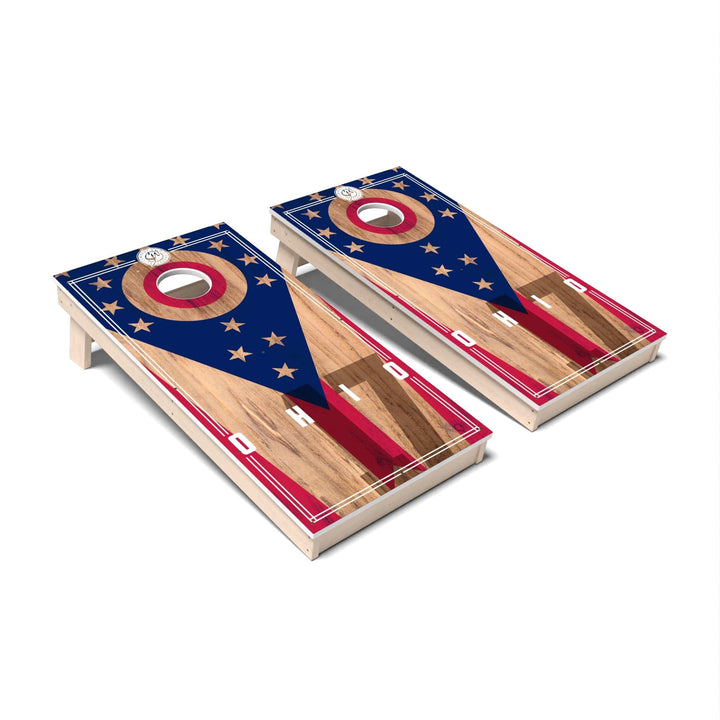 Slick Woody's Cornhole Co. Cornhole Board State Flag 2.0 Ohio Cornhole Boards - All Weather