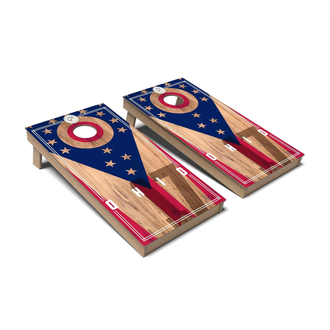 Slick Woody's Cornhole Co. Cornhole Board State Flag 2.0 Ohio Cornhole Boards - Backyard