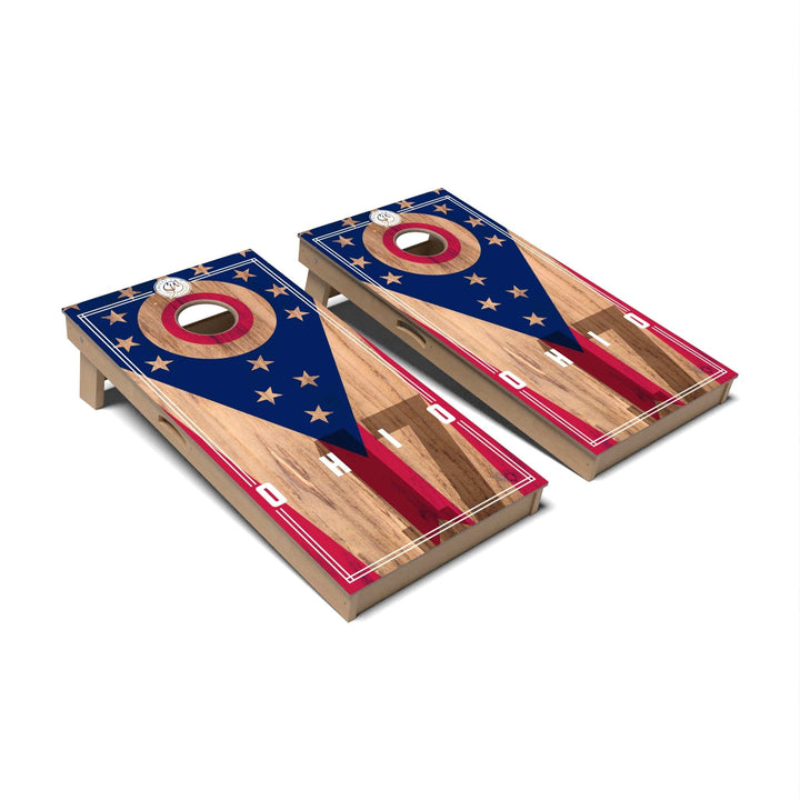 Slick Woody's Cornhole Co. Cornhole Board State Flag 2.0 Ohio Cornhole Boards - Professional Signature