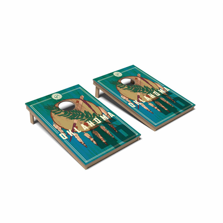 Slick Woody's Cornhole Co. Cornhole Board State Flag 2.0 Oklahoma Cornhole Boards - Tailgate