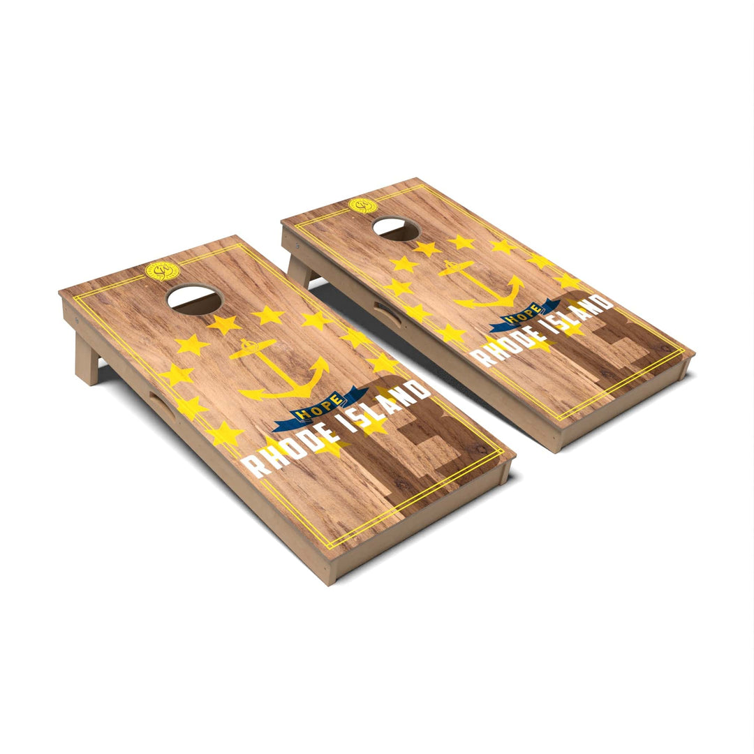 Slick Woody's Cornhole Co. Cornhole Board State Flag 2.0 Rhode Island Cornhole Boards - Professional Signature