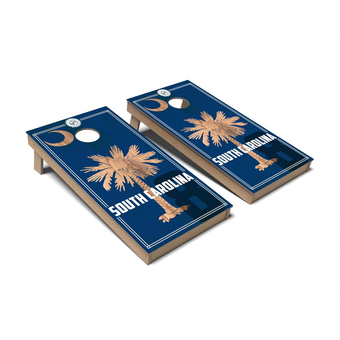 Slick Woody's Cornhole Co. Cornhole Board State Flag 2.0 South Carolina Cornhole Boards - Backyard