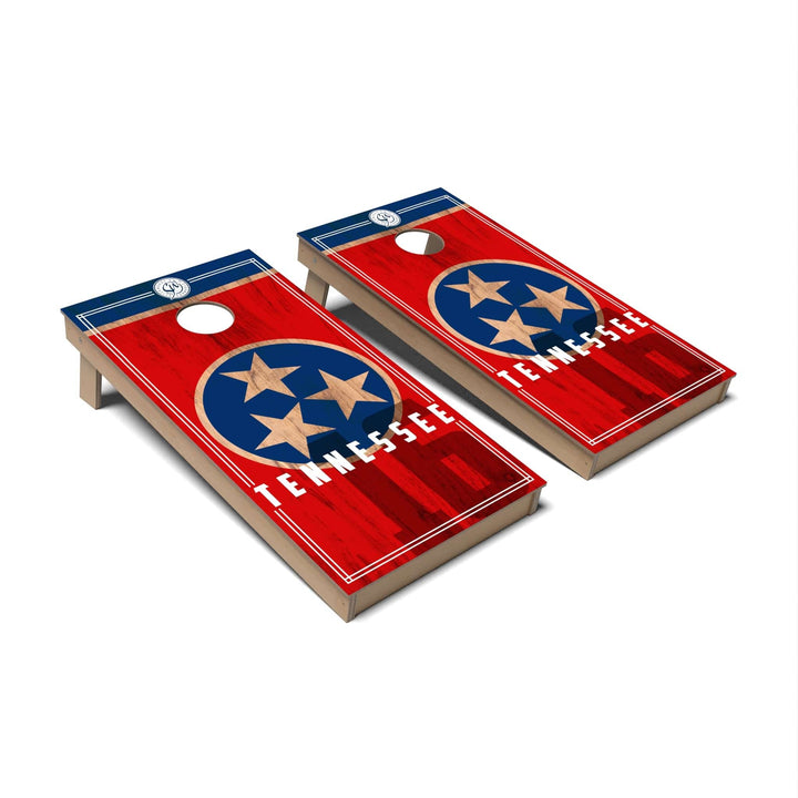 Slick Woody's Cornhole Co. Cornhole Board State Flag 2.0 Tennessee Cornhole Boards - Backyard