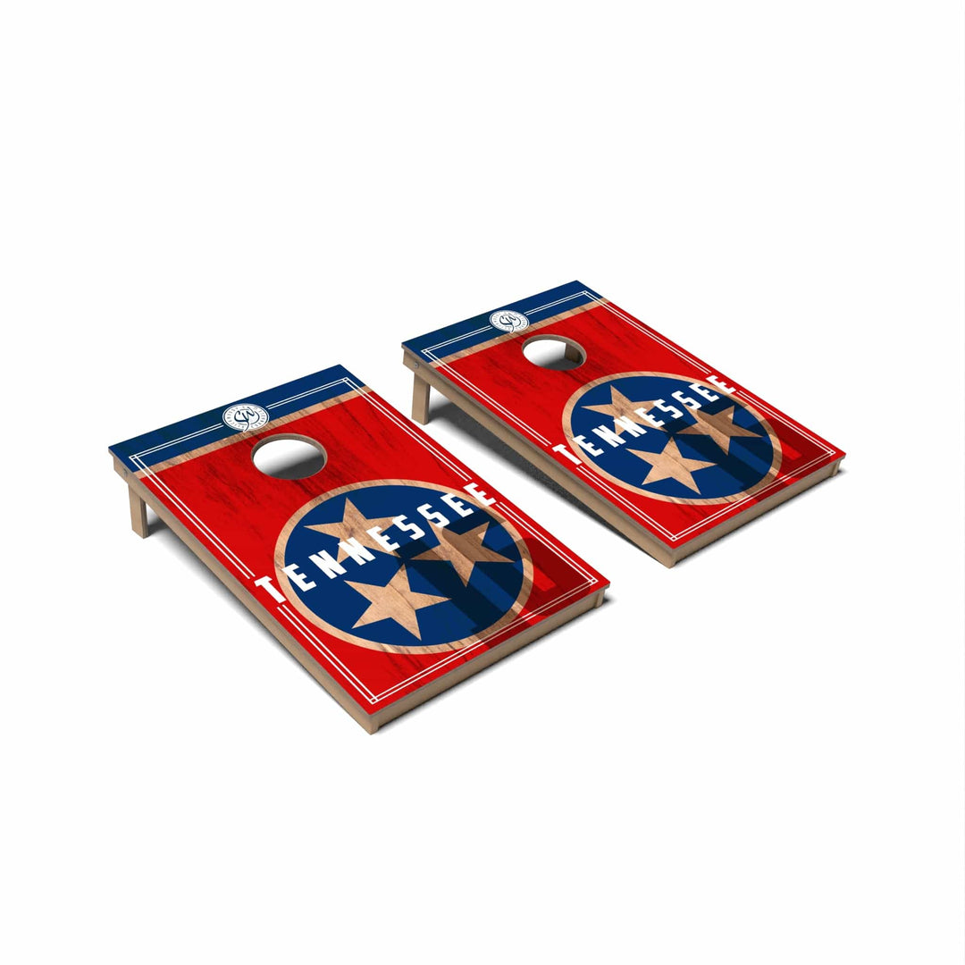 Slick Woody's Cornhole Co. Cornhole Board State Flag 2.0 Tennessee Cornhole Boards - Tailgate