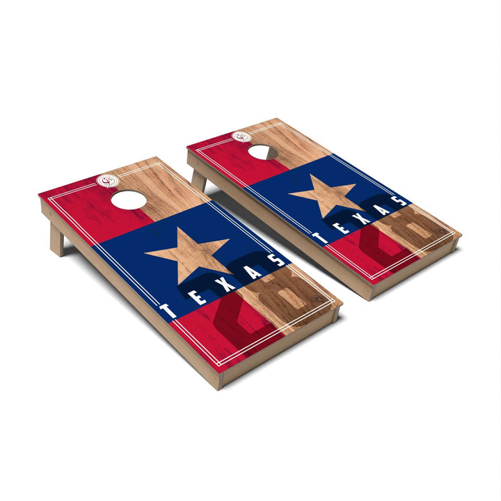 Slick Woody's Cornhole Co. Cornhole Board State Flag 2.0 Texas Cornhole Boards - Backyard