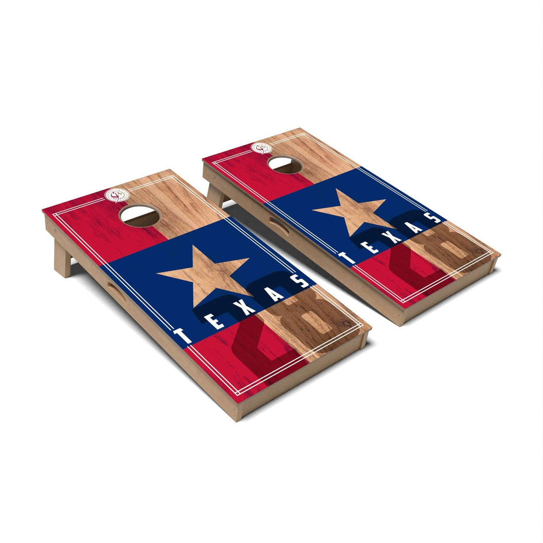 Slick Woody's Cornhole Co. Cornhole Board State Flag 2.0 Texas Cornhole Boards - Professional Signature