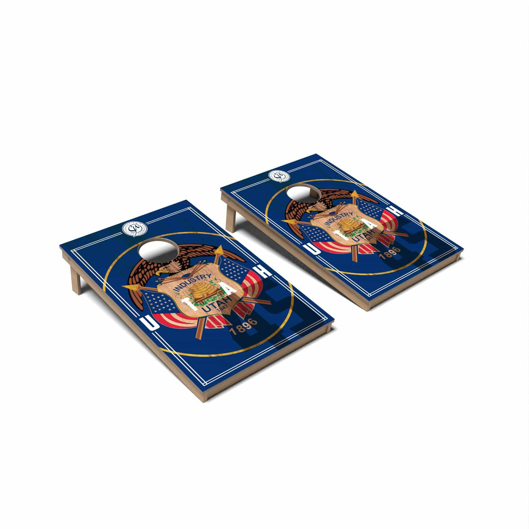 Slick Woody's Cornhole Co. Cornhole Board State Flag 2.0 Utah Cornhole Boards - Tailgate