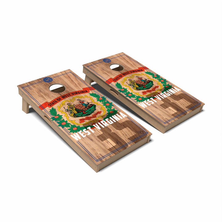 Slick Woody's Cornhole Co. Cornhole Board State Flag 2.0 West Virginia Cornhole Boards - Professional Signature