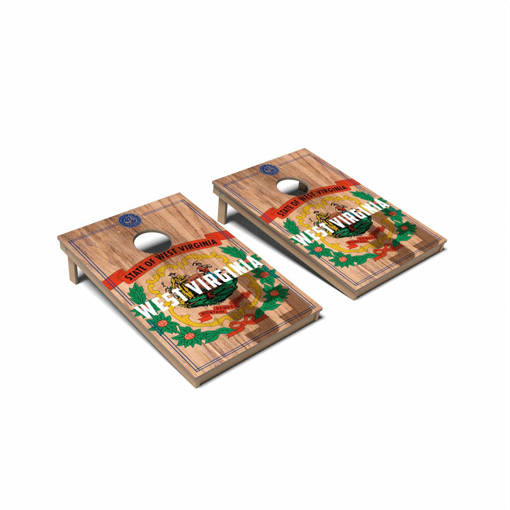 Slick Woody's Cornhole Co. Cornhole Board State Flag 2.0 West Virginia Cornhole Boards - Tailgate