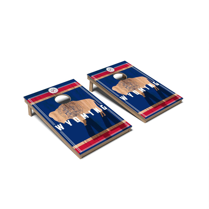 Slick Woody's Cornhole Co. Cornhole Board State Flag 2.0 Wyoming Cornhole Boards - Tailgate