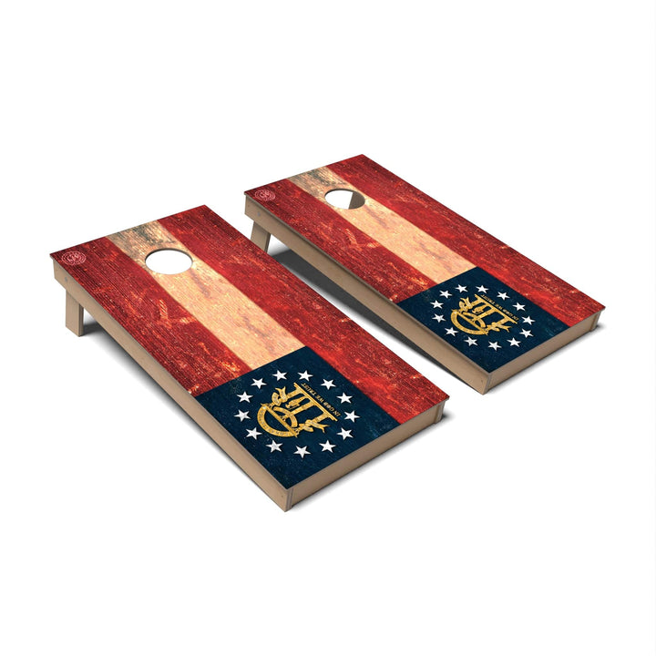 Slick Woody's Cornhole Co. Cornhole Board State Flag Full Color Georgia Cornhole Boards - Backyard