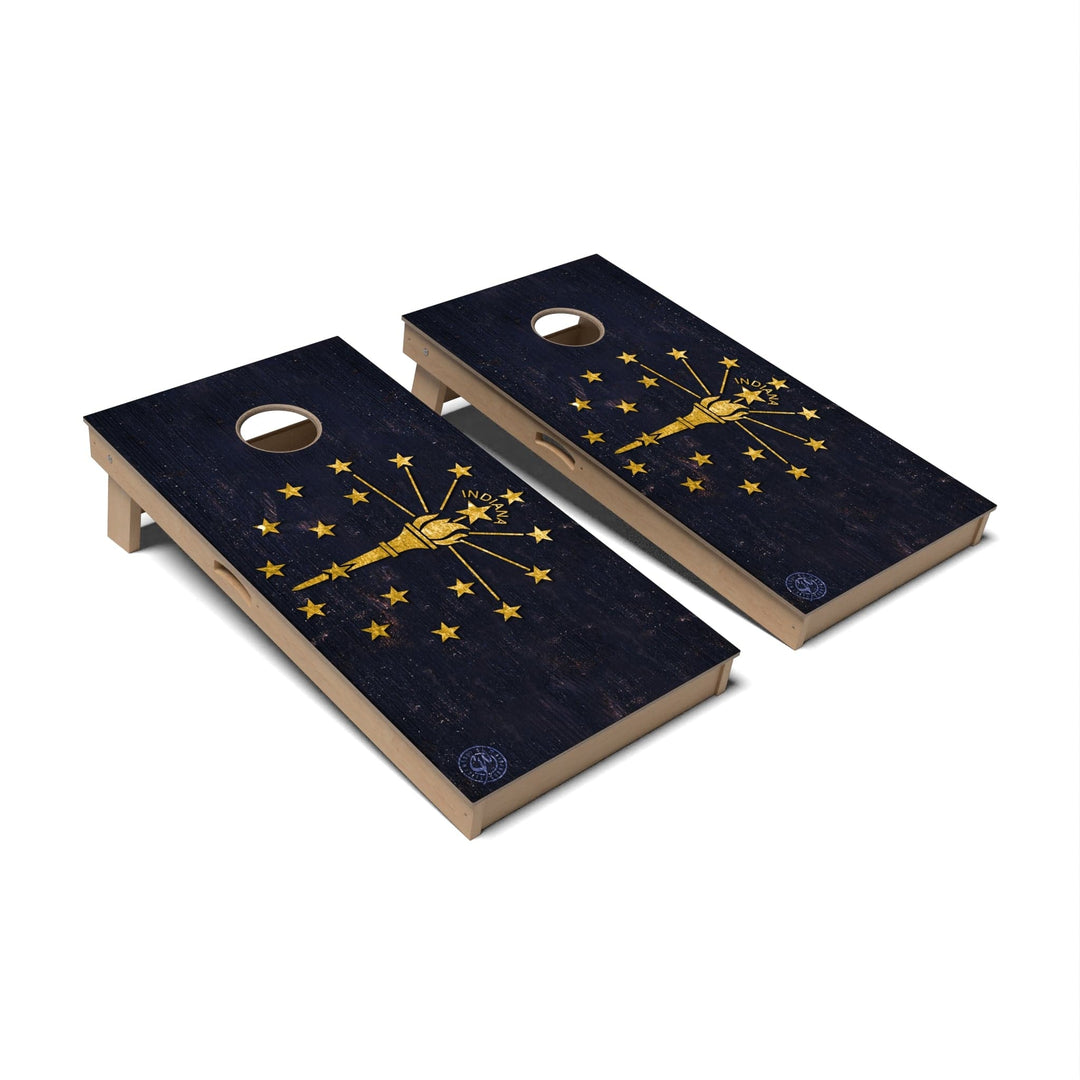 Slick Woody's Cornhole Co. Cornhole Board State Flag Full Color Indiana Cornhole Boards - Professional Signature