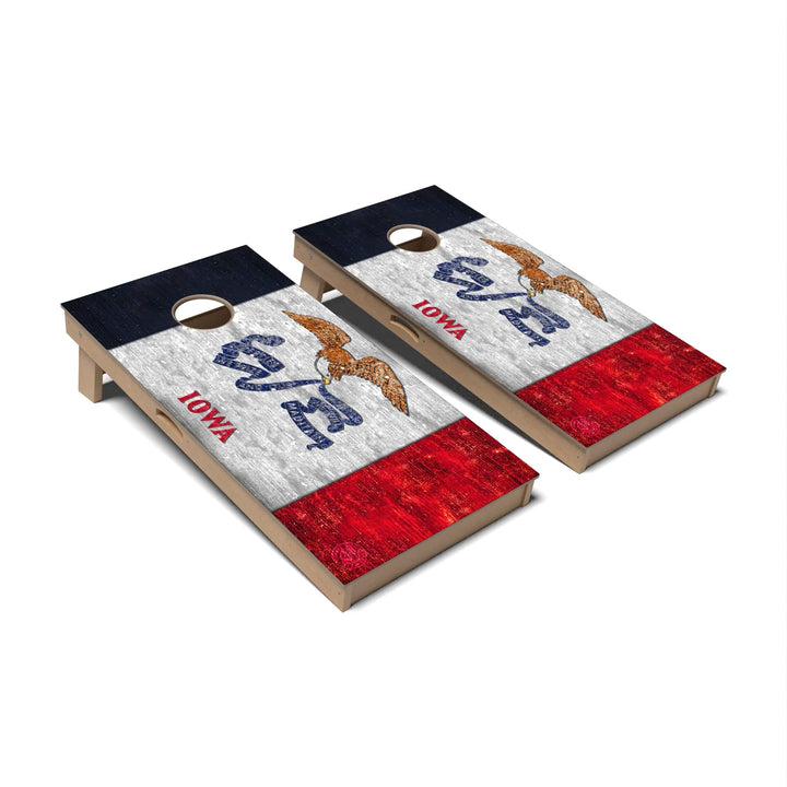 Slick Woody's Cornhole Co. Cornhole Board State Flag Full Color Iowa Cornhole Boards - Professional Signature