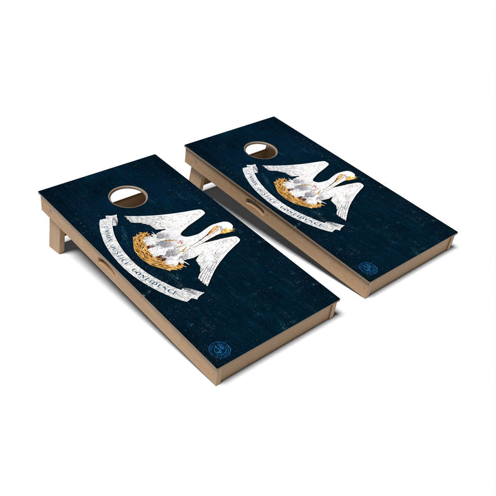 Slick Woody's Cornhole Co. Cornhole Board State Flag Full Color Louisiana Cornhole Boards - Professional Signature