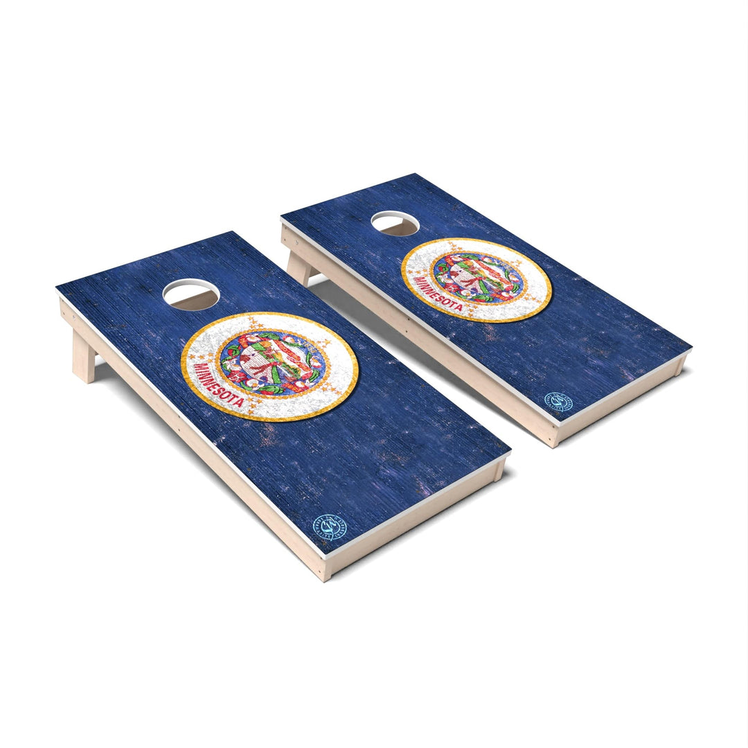 Slick Woody's Cornhole Co. Cornhole Board State Flag Full Color Minnesota Cornhole Boards - All Weather