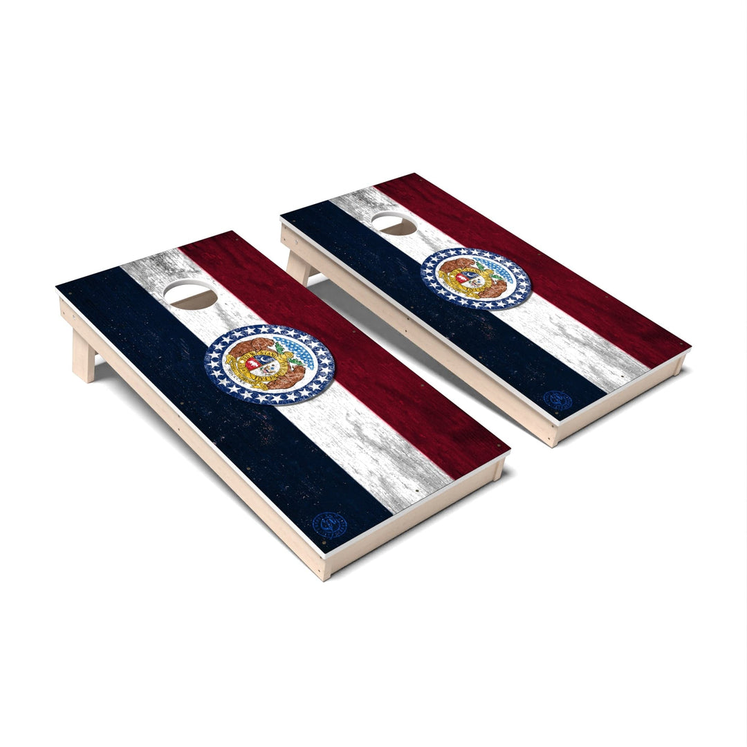 Slick Woody's Cornhole Co. Cornhole Board State Flag Full Color Missouri Cornhole Boards - All Weather