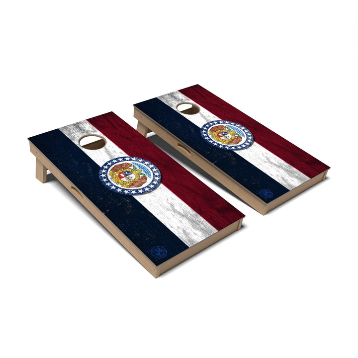 Slick Woody's Cornhole Co. Cornhole Board State Flag Full Color Missouri Cornhole Boards - Professional Signature