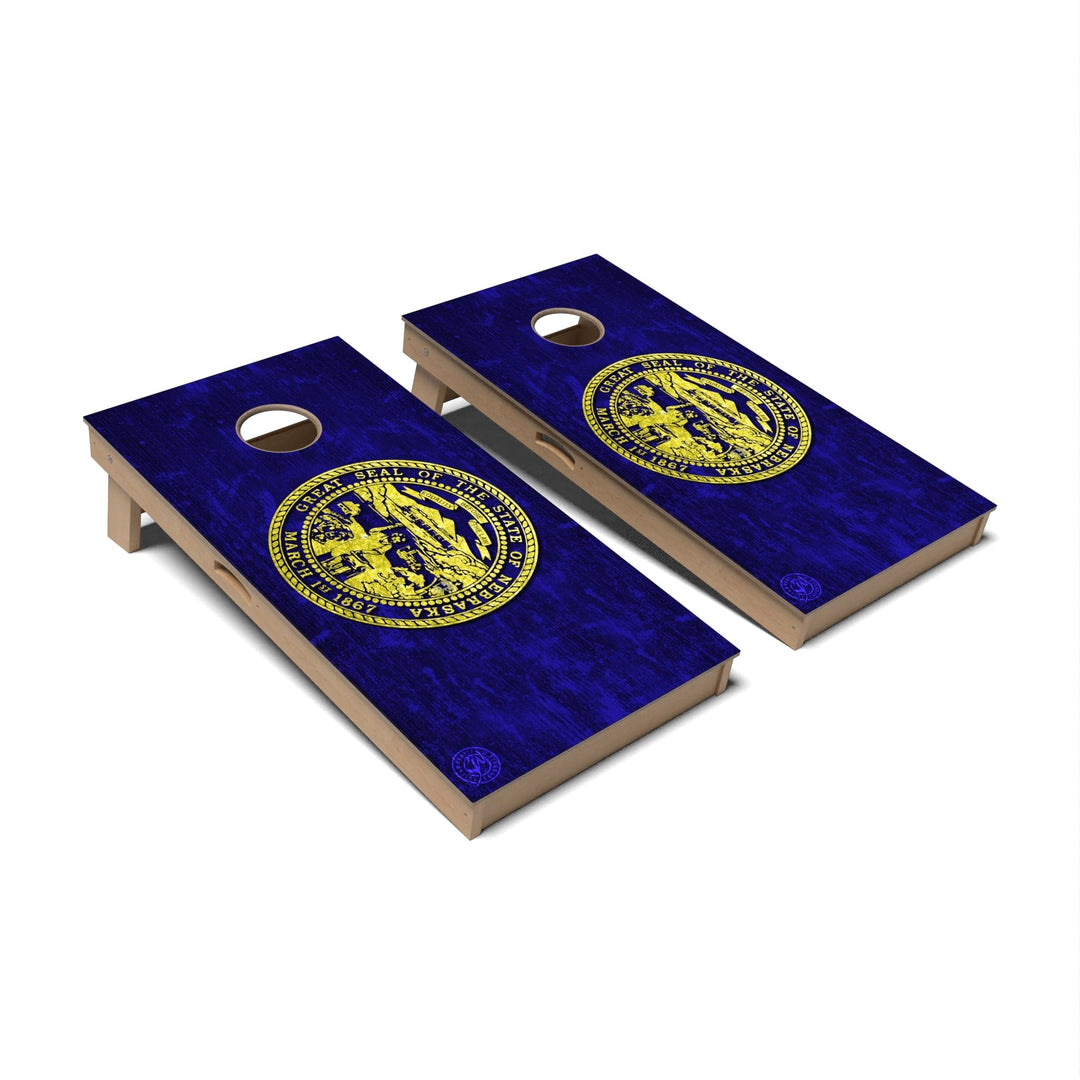 Slick Woody's Cornhole Co. Cornhole Board State Flag Full Color Nebraska Cornhole Boards - Professional Signature