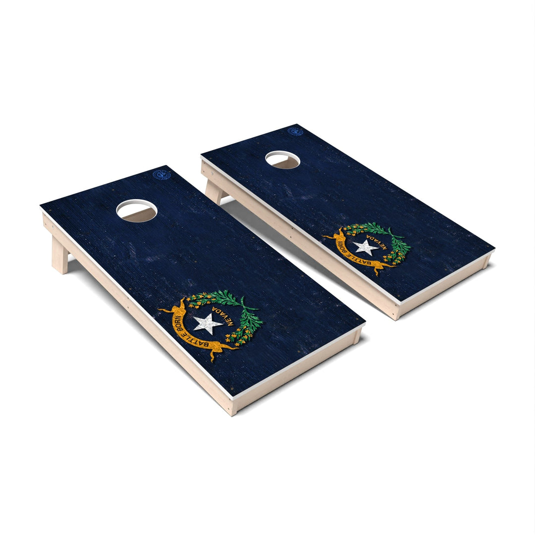 Slick Woody's Cornhole Co. Cornhole Board State Flag Full Color Nevada Cornhole Boards - All Weather