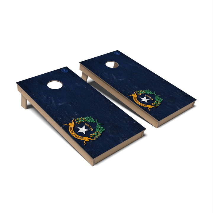 Slick Woody's Cornhole Co. Cornhole Board State Flag Full Color Nevada Cornhole Boards - Backyard