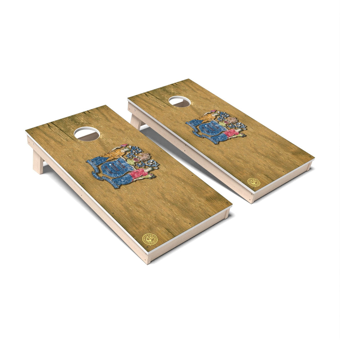 Slick Woody's Cornhole Co. Cornhole Board State Flag Full Color New Jersey Cornhole Boards - All Weather