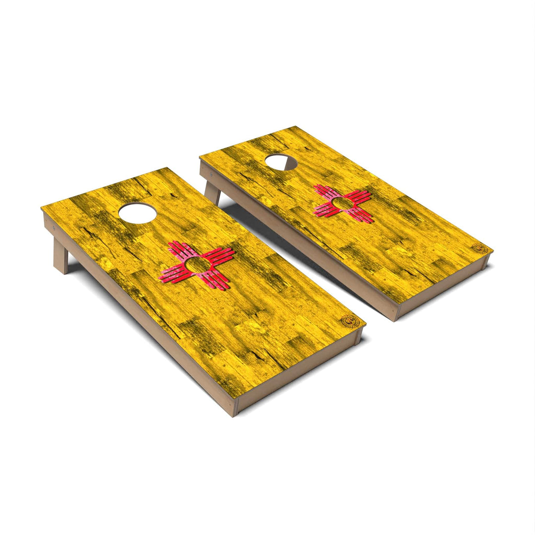 Slick Woody's Cornhole Co. Cornhole Board State Flag Full Color New Mexico Cornhole Boards - Backyard