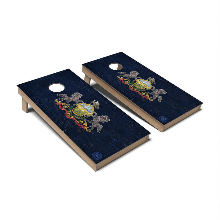 Slick Woody's Cornhole Co. Cornhole Board State Flag Full Color Pennsylvania Cornhole Boards - Backyard