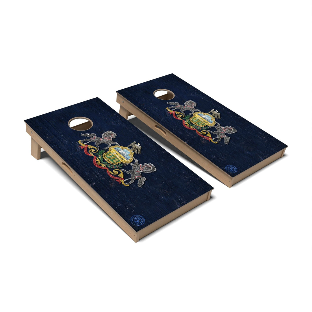 Slick Woody's Cornhole Co. Cornhole Board State Flag Full Color Pennsylvania Cornhole Boards - Professional Signature