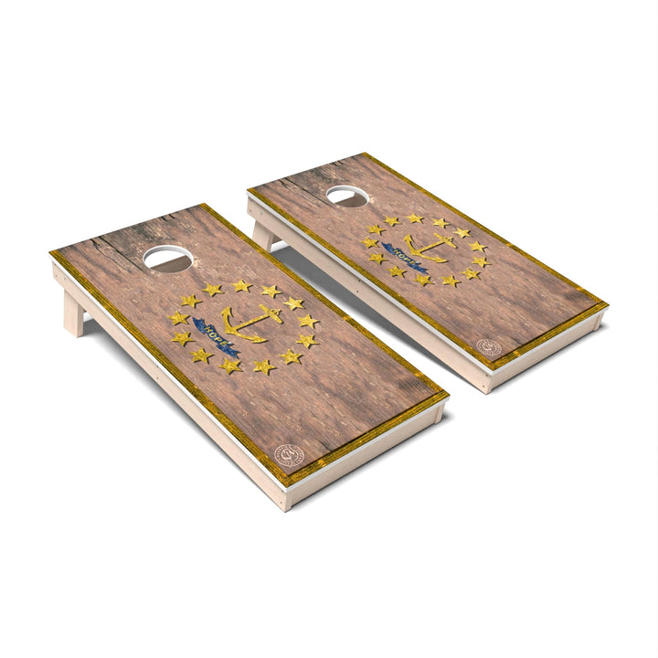 Slick Woody's Cornhole Co. Cornhole Board State Flag Full Color Rhode Island Cornhole Boards - All Weather