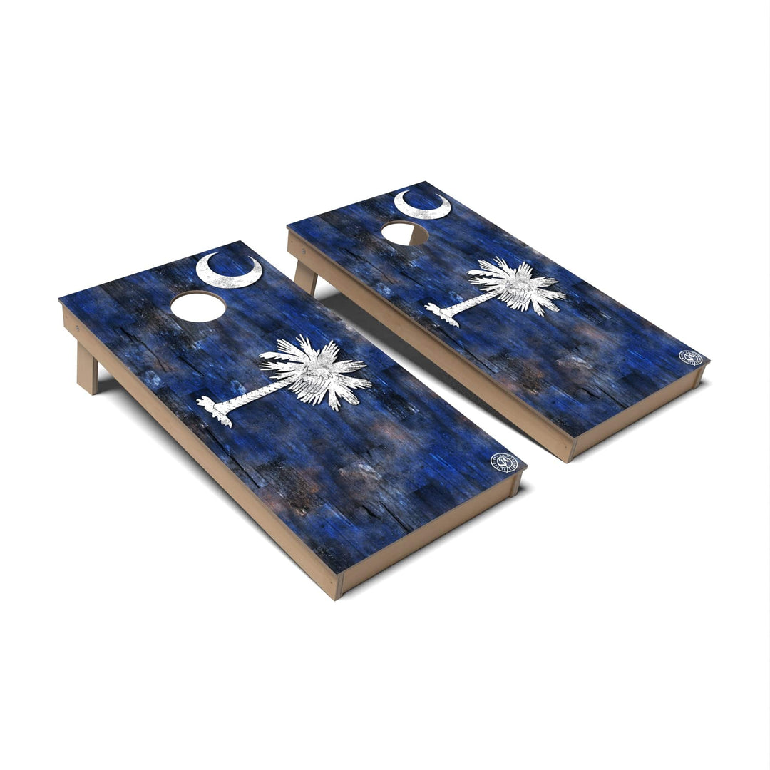 Slick Woody's Cornhole Co. Cornhole Board State Flag Full Color South Carolina Cornhole Boards - Backyard