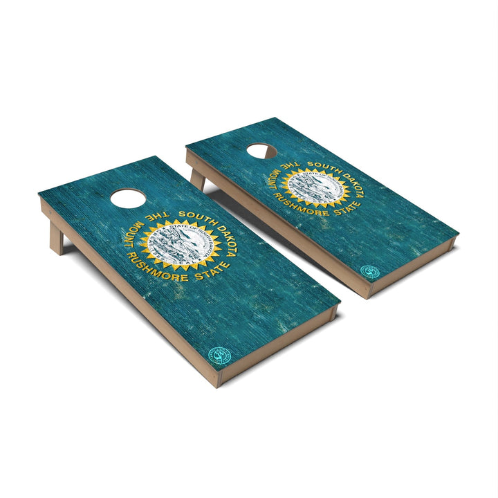 Slick Woody's Cornhole Co. Cornhole Board State Flag Full Color South Dakota Cornhole Boards - Backyard