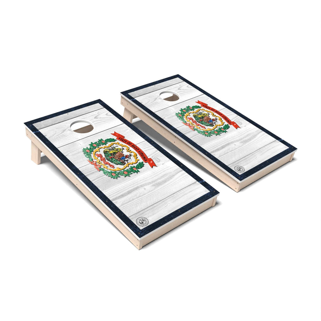 Slick Woody's Cornhole Co. Cornhole Board State Flag Full Color West Virginia Cornhole Boards - All Weather