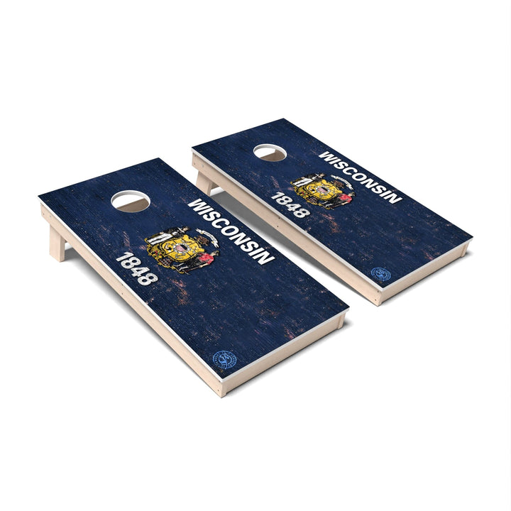 Slick Woody's Cornhole Co. Cornhole Board State Flag Full Color Wisconsin Cornhole Boards - All Weather
