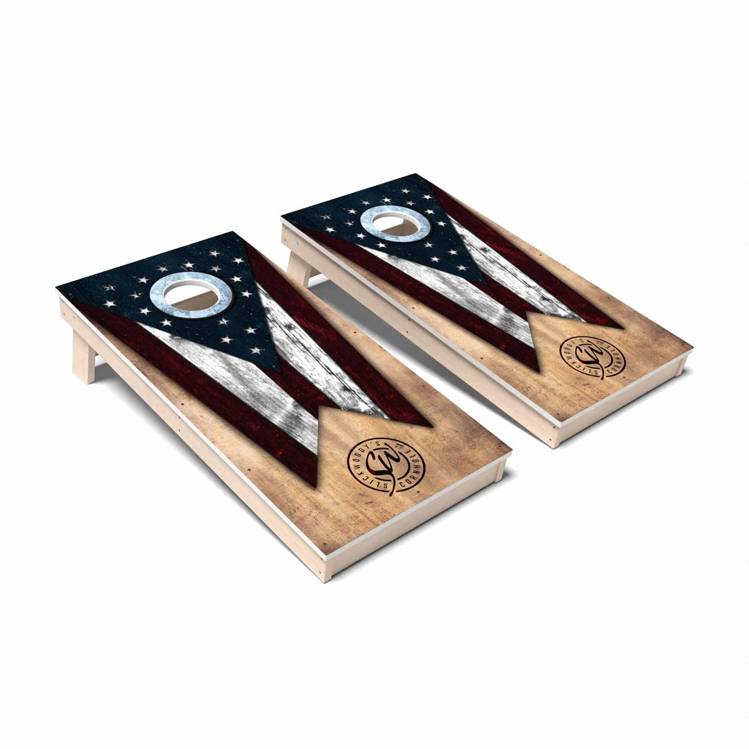 Slick Woody's Cornhole Co. Cornhole Board State Flag Ohio Cornhole Boards - All Weather