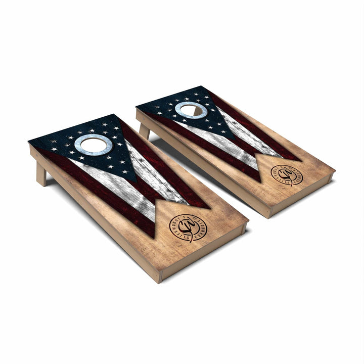 Slick Woody's Cornhole Co. Cornhole Board State Flag Ohio Cornhole Boards - Backyard