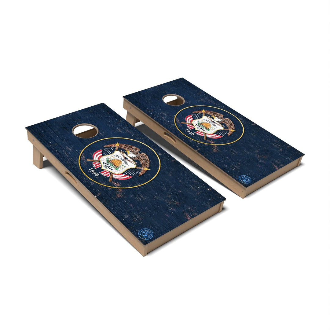 Slick Woody's Cornhole Co. Cornhole Board State Flag Utah Cornhole Boards - Professional Signature