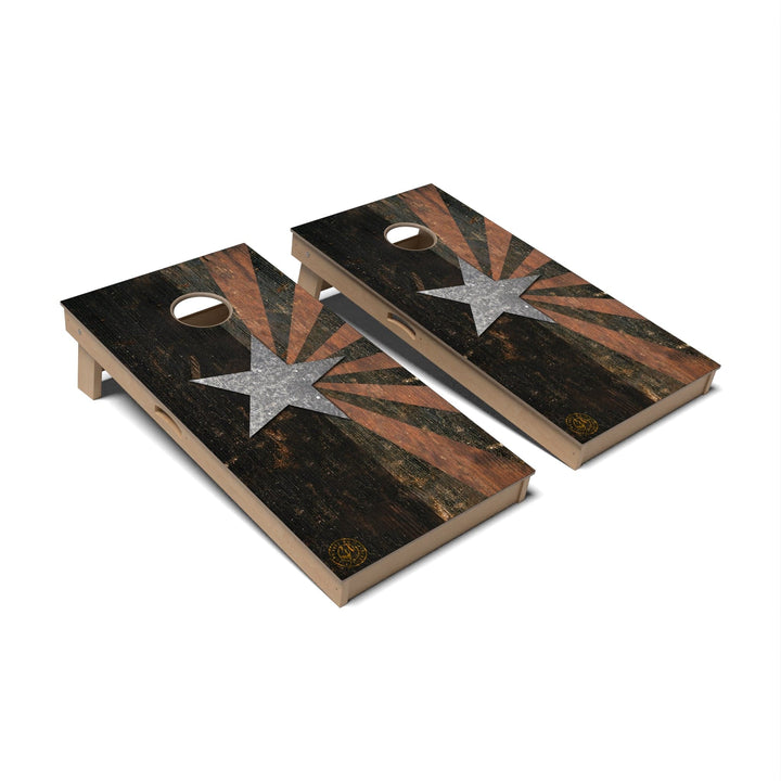 Slick Woody's Cornhole Co. Cornhole Board State Flag Vintage Arizona Cornhole Boards - Professional Signature