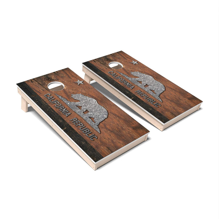 Slick Woody's Cornhole Co. Cornhole Board State Flag Vintage California Cornhole Boards - All Weather