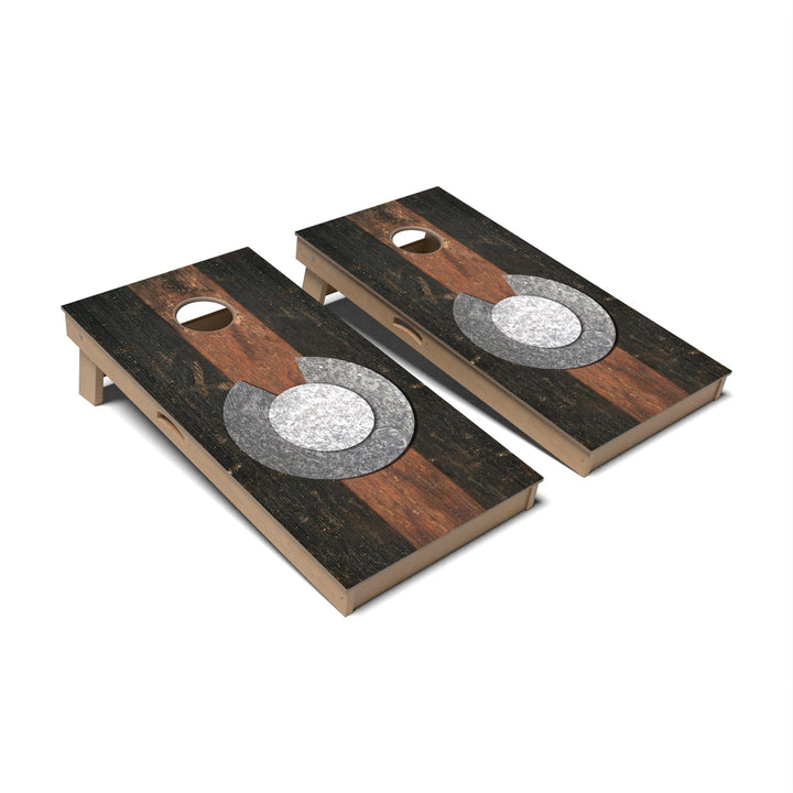 Slick Woody's Cornhole Co. Cornhole Board State Flag Vintage Colorado Cornhole Boards - Professional Signature