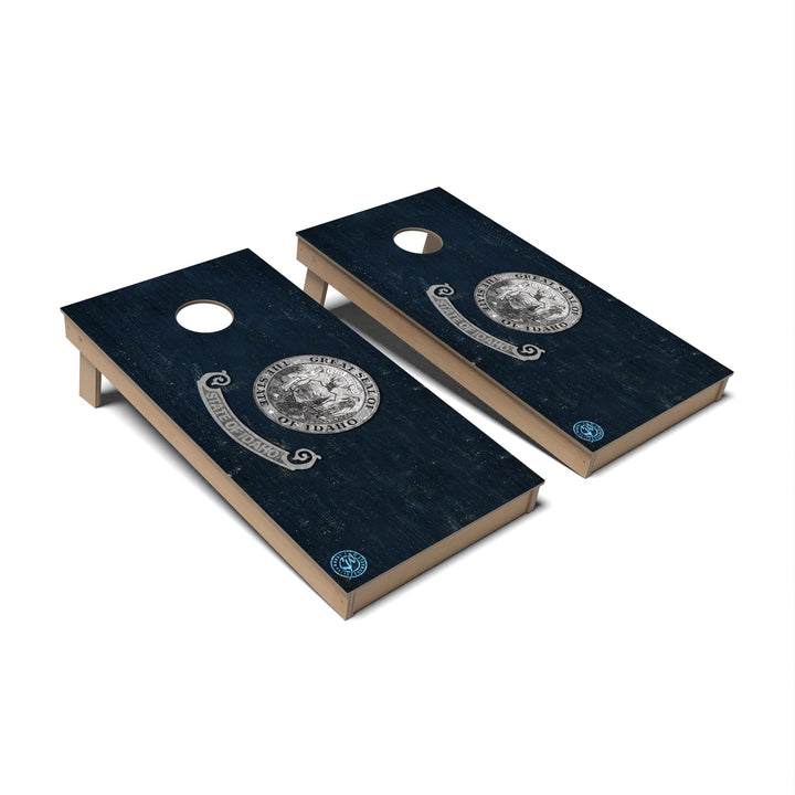 Slick Woody's Cornhole Co. Cornhole Board State Flag Vintage Idaho Cornhole Boards - Backyard