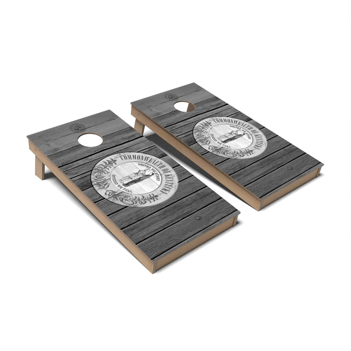 Slick Woody's Cornhole Co. Cornhole Board State Flag Vintage Kentucky Cornhole Boards - Backyard