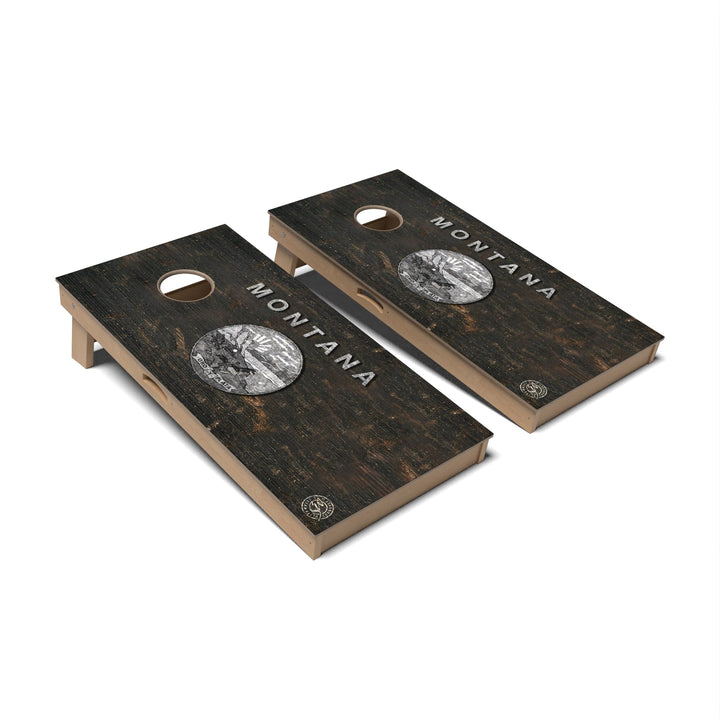 Slick Woody's Cornhole Co. Cornhole Board State Flag Vintage Montana Cornhole Boards - Tailgate