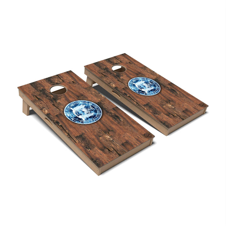 Slick Woody's Cornhole Co. Cornhole Board State Flag Vintage New York Cornhole Boards - Professional Signature