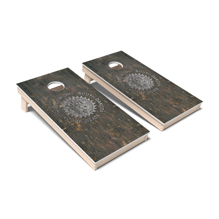 Slick Woody's Cornhole Co. Cornhole Board State Flag Vintage South Dakota Cornhole Boards - All Weather