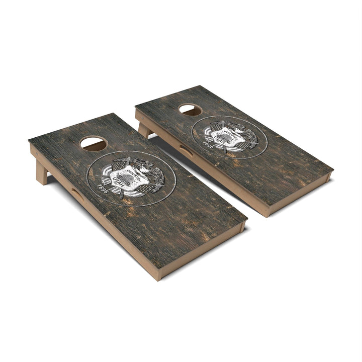 Slick Woody's Cornhole Co. Cornhole Board State Flag Vintage Utah Cornhole Boards - Professional Signature