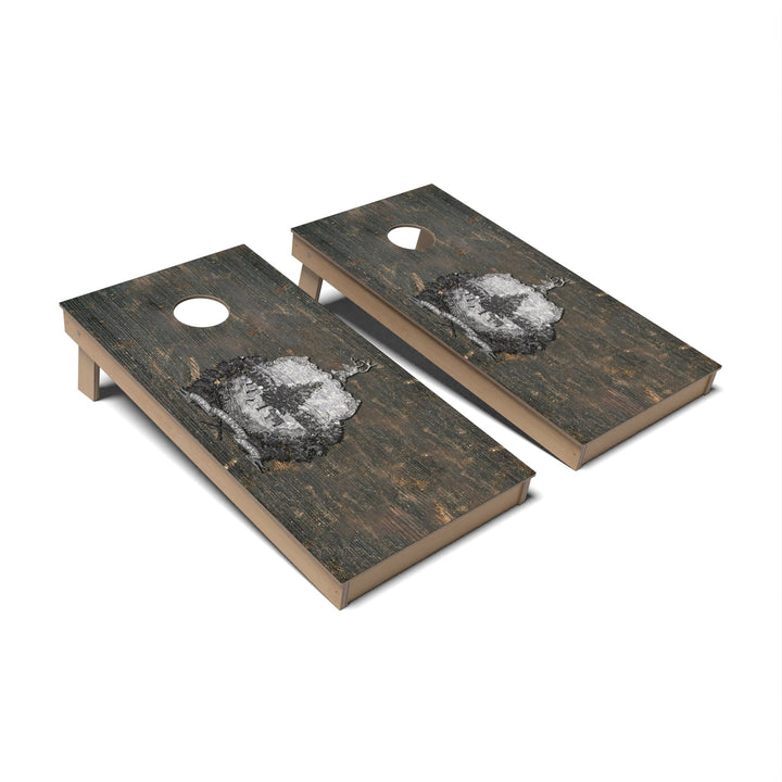 Slick Woody's Cornhole Co. Cornhole Board State Flag Vintage Vermont Cornhole Boards - Backyard