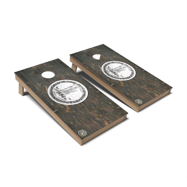 Slick Woody's Cornhole Co. Cornhole Board State Flag Vintage Virginia Cornhole Boards - Backyard